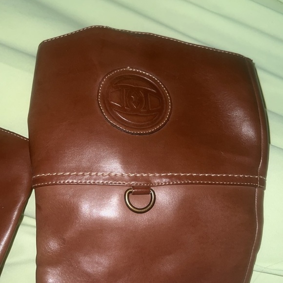 Etienne Aigner brown leather tall riding boots - Picture 2 of 16